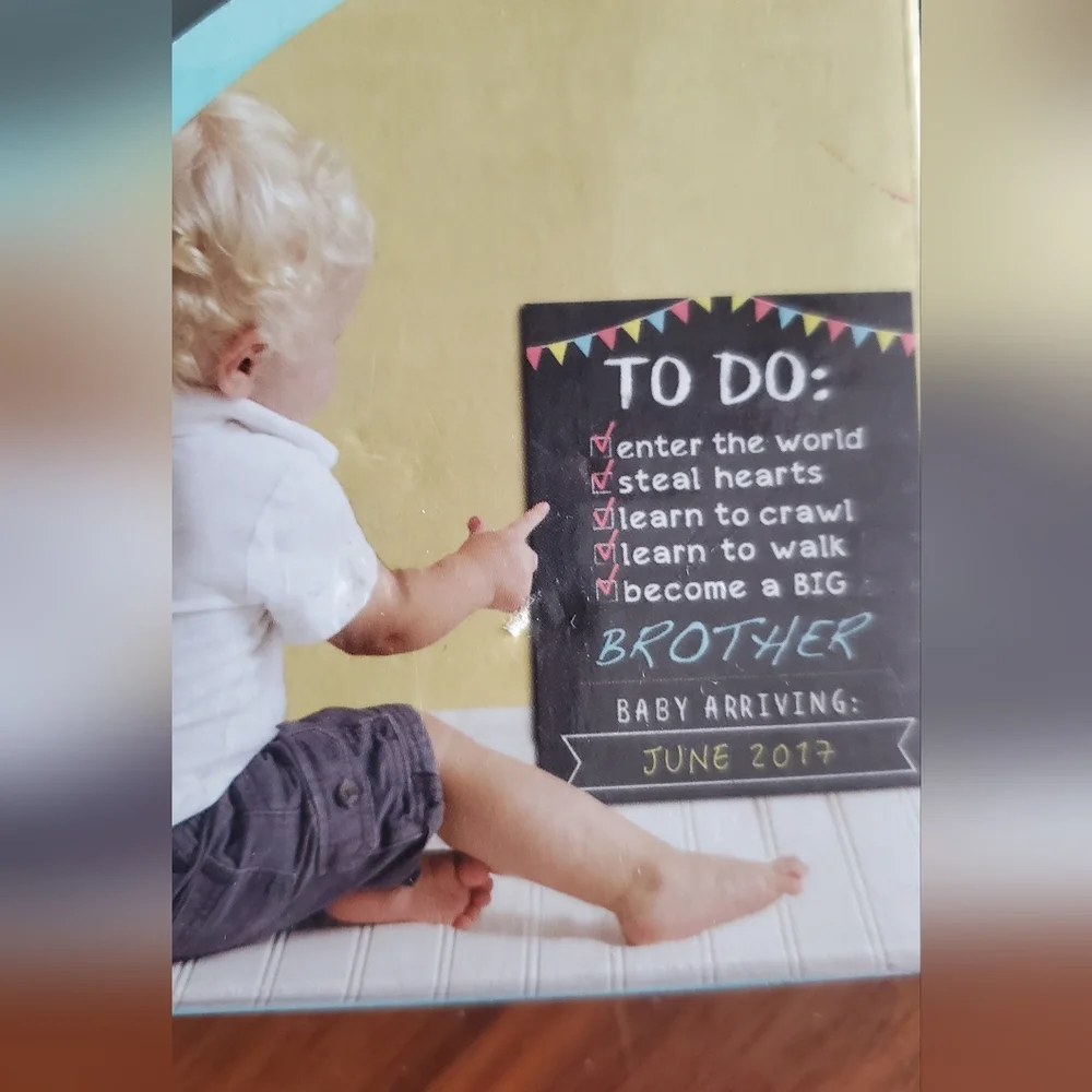 Sonogram Frame & Big Brother-Sister-Sibling Announcement Chalkboard-Baby Shower